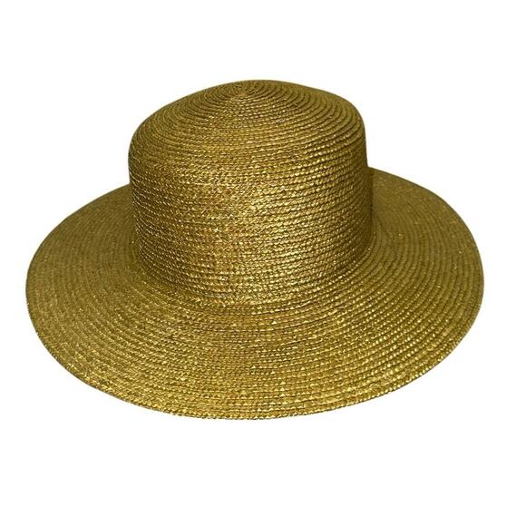 Saks Fifth Avenue Made in Italy Natural Straw Wide Brim Sun Hat